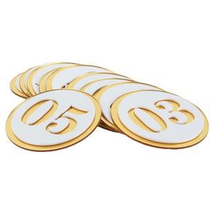 金色亚克力桌号牌数字高档自粘楼号楼层牌柜门编号鞋柜贴包间餐桌台号牌数字贴防水序号贴定制办公室门牌贴墙