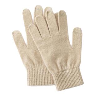 秋冬100%纯山羊绒手套男女同款五指分指触屏针织毛线手套保暖防寒