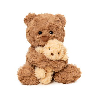 正版亲子抱抱小熊玩偶泰迪熊公仔毛绒玩具小兔子陪睡娃娃生日礼物