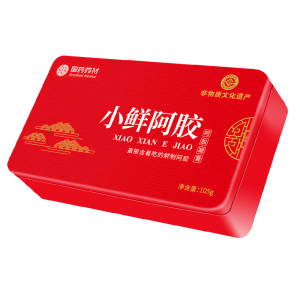 国药药材精品铁盒小鲜阿胶片阿胶凝膏即食可以直接吃的鲜制阿胶糕