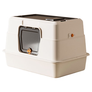 猫砂盆超大号全封闭式防外溅防臭宠物猫砂柜猫砂盘顶出式新猫厕所