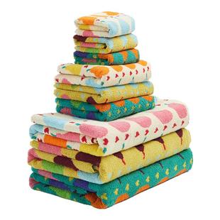 缤纷小梨子纯棉毛巾儿童洗脸巾吸水不掉毛小面巾亲子洗澡浴巾大人