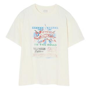 MOUSSY2026夏季新品美式复古风做旧印花短袖修身T恤010JS290-2491