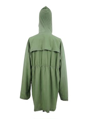女式PVC收腰修身防水雨衣