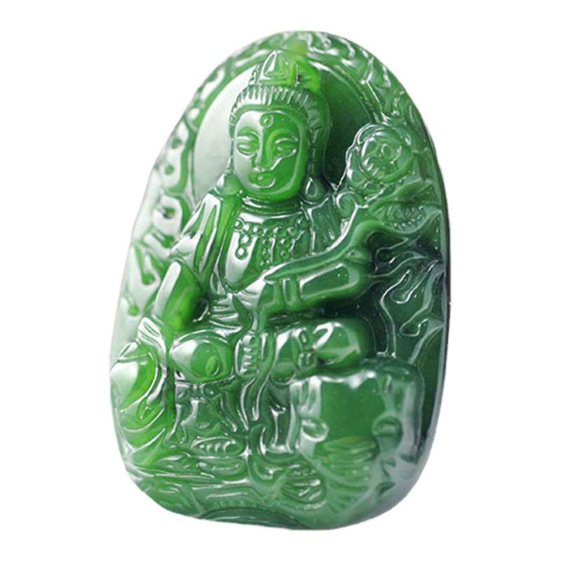 本命佛普贤菩萨碧玉吊坠