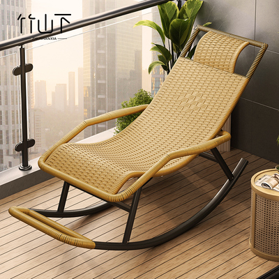摇摇椅躺椅成人可睡阳台家用休闲懒人藤椅老人专用客厅午休逍遥椅