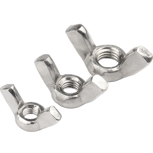 304不锈钢蝶形螺母蝴蝶型螺帽元宝羊角手拧螺丝帽M3M4M5M6M8M12