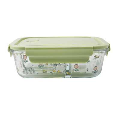 三分格玻璃饭盒大容量可微波炉