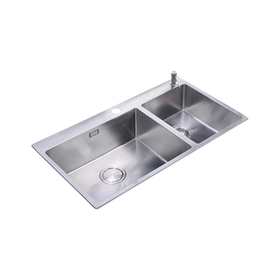 科勒拉蒂纳R10不锈钢大小槽大单槽台上台下双用厨盆洗碗盆套餐