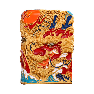 zippo动物系列彩印系列龙腾四海