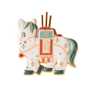 故宫文创宫里的世界粉彩宝马香插冰箱贴伴手礼物生日马年礼物女