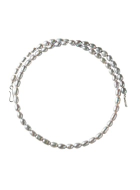 山萘shannai天然淡水灰珍珠项链