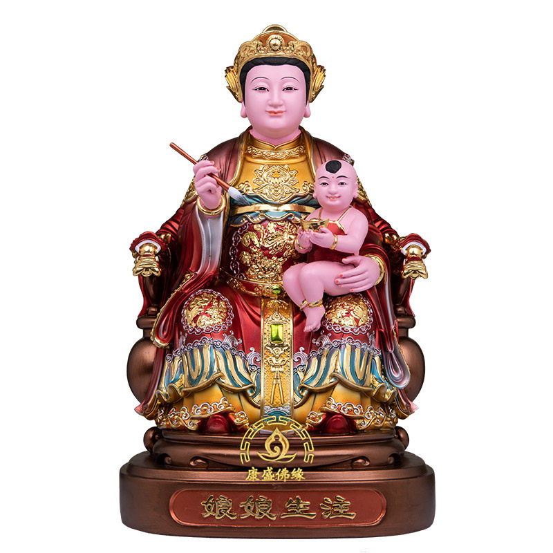 康盛佛缘注生娘娘树脂供奉摆件