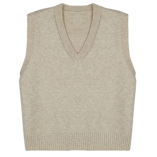 马甲女款背心外套春秋坎肩2025新款针织毛衣V领宽松秋冬马夹外穿