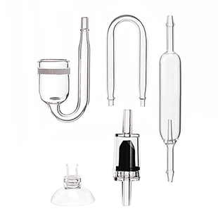 【无忧创意原创水族】玻璃平底迷你co2细化器 小直口送吸盘和止逆