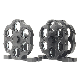 手动分度滤光片轮光学实验滤色片安装座中性密度滤光片转轮6/12片