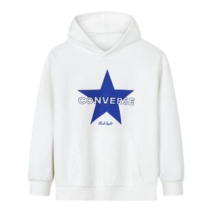 匡威儿童装男童秋季连帽卫衣2026新款女童潮酷上衣运动休闲秋装白