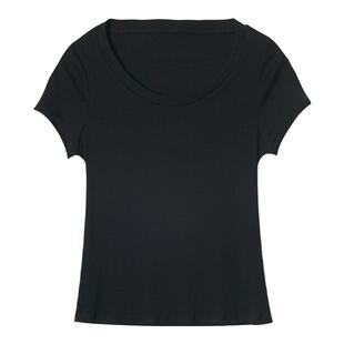 PLANITES 24SS vol.4丝棉混纺柔韧弹性罗纹半袖T恤