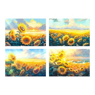 「炽热的你」入目无他人四下皆是你  原创手绘明信片贺卡留言礼物