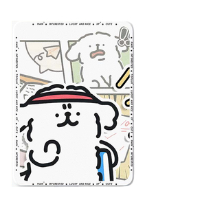 适用苹果平板ipadair6保护壳air5可爱小狗iPad9第10十代8保护套ipadpro11英寸mini6迷你4卡通3带笔槽air2学习