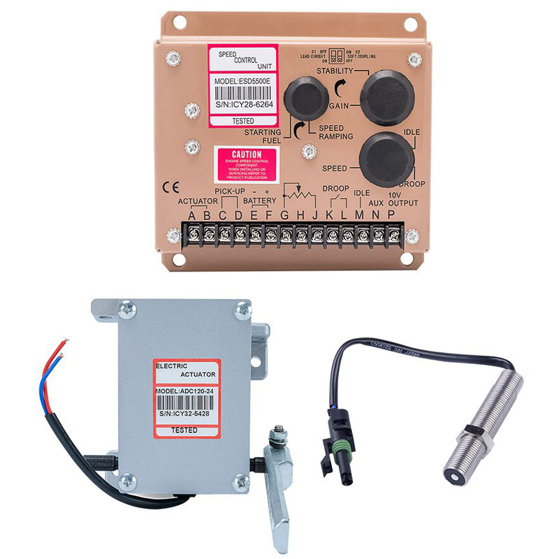 24V12V柴油发电机组外置执行器ADC120电调电子油门转速熄火控制器