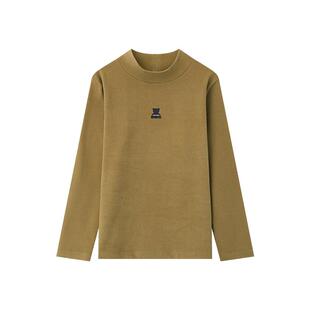 多多家 男童德绒打底衫2025春秋新款儿童加绒半高领长袖内搭T恤