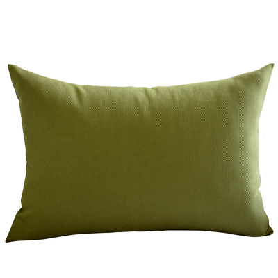 超柔奶油风雪尼尔长方形靠枕客厅沙发床头抹茶绿抱枕简约北欧靠垫