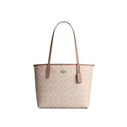 COACH/蔻驰官方 奥莱款City 26女士中号老花单肩手提托特包CDX82