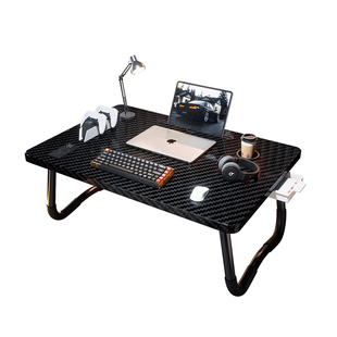 赞弥床上小桌子可折叠笔记本电脑桌家用懒人小桌板学生宿舍电竞风碳纤维小桌子上下铺学习桌书桌阅读写字神器