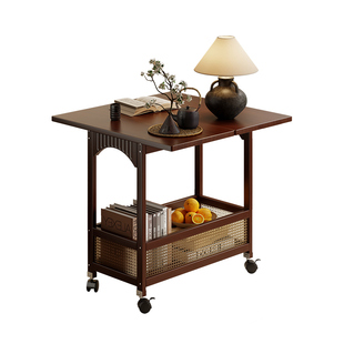 小推车带桌板可移动客厅置物架收纳桌沙发旁边柜客厅实木小型边几