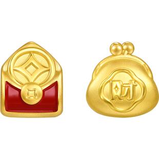 周生生Charme祥瑞祝福招钱红包聚财钱包黄金转运珠足金串珠