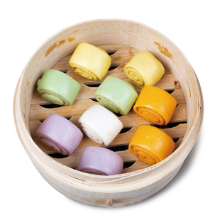 果蔬小馒头儿童营养早餐 包子半成品豆沙夹心馒头 小花卷速冻商用