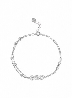 送女友生日礼物手链S999纯银