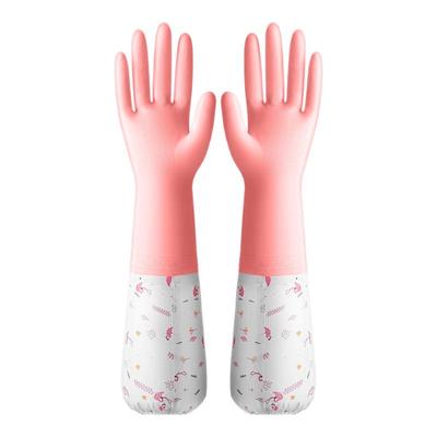 洗碗手套女防水橡胶加绒冬季厨房耐用型刷洗衣衣服皮家用加厚家务
