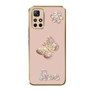 适用Redmi红米Note11手机壳pro闪镶钻+花朵note10蝴蝶21091116C挂绳字母女款21091116AC硅胶M2103K19C保护套