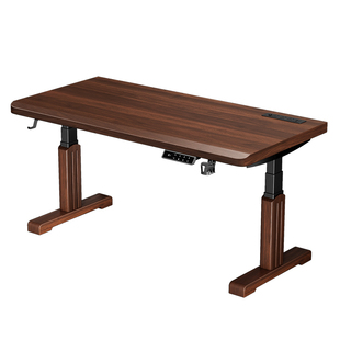 安居客实木电动升降桌电脑桌家用书桌办公桌电竞桌可升降工作台
