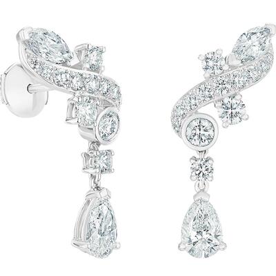 debeers戴比尔斯白金钻石耳环