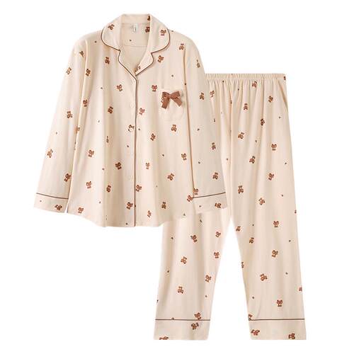 秋冬胖mm特大码睡衣女200斤韩版加肥加大纯棉长袖宽松卡通家居服