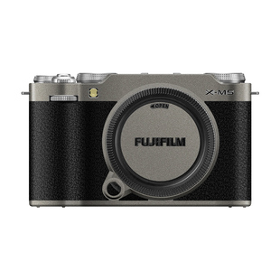 JJC 适用富士XM5机身贴膜贴纸Fujifilm X-M5保护膜复古微单vlog相机4K高清相机配件碳纤维贴纸贴皮钛金色全包