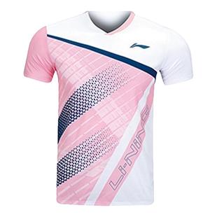 李宁羽毛球服套装女短袖男秋冬专业运动打比赛衣服短袖训练短裤