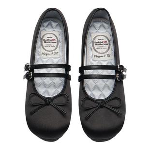 RockfishWeatherwear春季复古时尚通勤浅口方头双带玛丽珍鞋女鞋