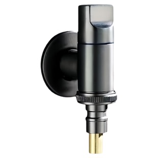 全铜洗衣机水龙头一进二出自动止水阀双出水角阀卡扣滚筒自动46分