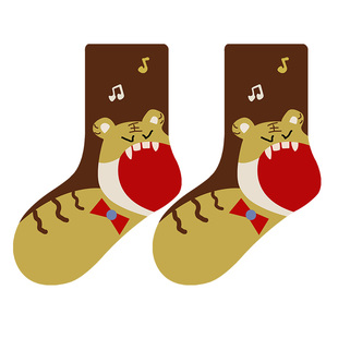 儿童袜子男女童2026春秋新品透气纯棉袜可爱中筒袜宝宝秋冬棉袜子