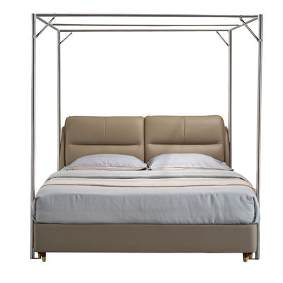 不锈钢1.8m家用双人加厚挂杆大床