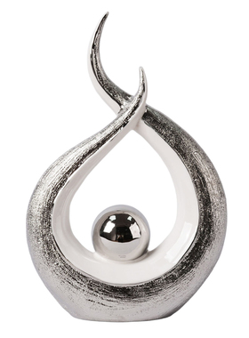 现代轻奢陶瓷火苗造型摆件