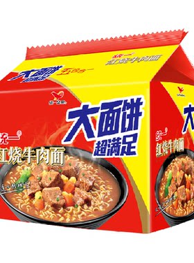 统一红烧牛肉面无辣136g*5袋
