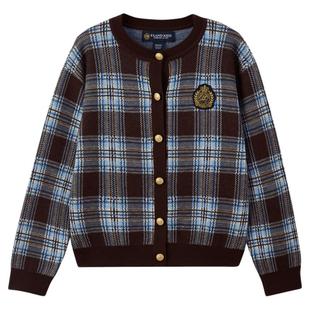 eland kids衣恋童装女童针织衫2025年秋新品学院风开衫可露丽穿搭