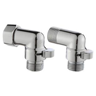 带开关弯头全铜90度4分活接马桶热水器弯头对接水管接头水暖配件