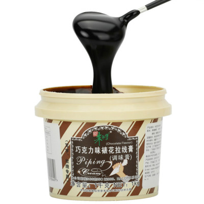 朱师傅拉线膏 生日蛋糕写字画画裱花黑红色草莓味烘焙装饰软膏1kg