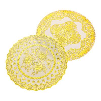 pvc烫金杯垫烟灰缸垫布艺欧式